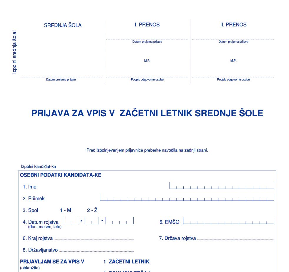 Informacije o vpisu v PTI programe 2026/2027